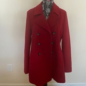 Tommy Hilfiger red wool blend coat-XL